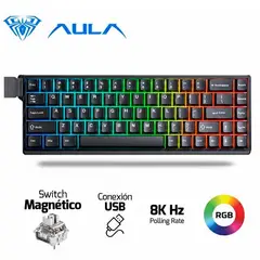 AULA - Teclado 65% magnético con switches Wing Chun RGB y conexión USB-C
