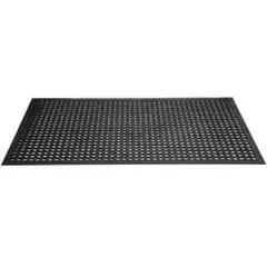 ALL MATS - PISO ANTIFATIGA RUBERMAT CON DRENAJE MEDIDA 0.90 M X 0.90 M COLOR NEGRO