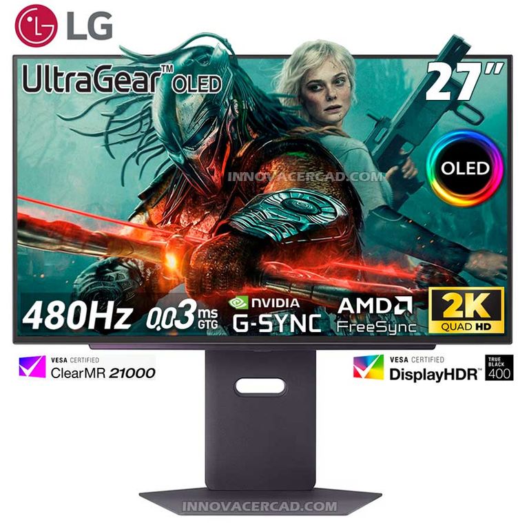 Monitor Gaming UltraGear 27GX790A 27 OLED QHD 480Hz 003ms Nvidia G-Sync