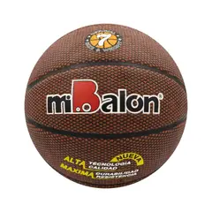 MIBALON - PELOTA PARA BÁSQUET TALLA 7 CAUCHO CELULAR MODELO COBRA MIBALÓN MARRÓN