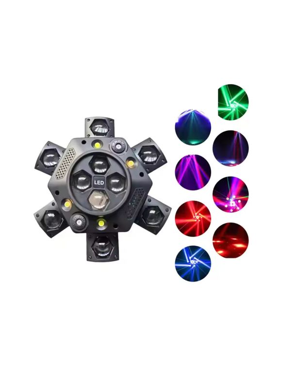 Haz De Luz Cabeza Móvil helicóptero 6 En 1 Efecto Laser Evento Fiesta