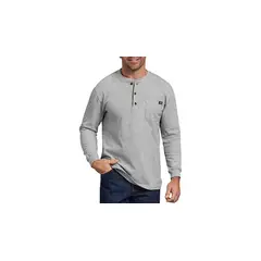DICKIES - POLO MANGA LARGA GRIS JASPEADO