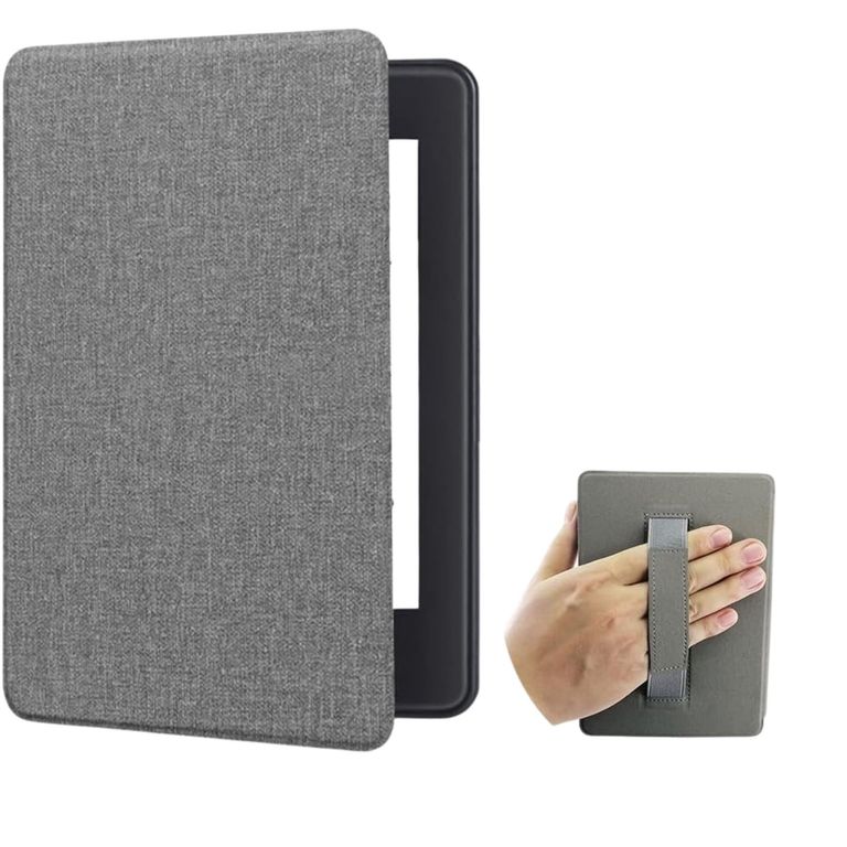 Case Funda para Kindle Paperwhite 12° 2024 C/sujetador Gris