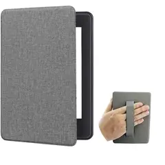 GENERICO - Case Funda para Kindle Paperwhite 12° 2024 C/sujetador Gris