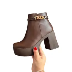 GENERICO - Botin Mujer Taco 9 Doble Uso 2086L-60 Color Marron