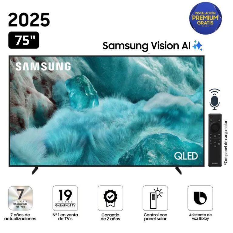 Televisor QLED 75" Visión AI Smart TV QN75Q7F - Nuevo 2025