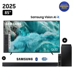 SAMSUNG - Televisor QLED 85 Visión AI Smart TV QN85Q7F+ Soundbar HW-B450F