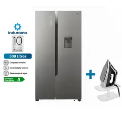 INDURAMA - REFRIGERADORA RI-788DI 508L NO FROST CROMA + PLANCHA ELÉCTRICA