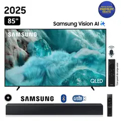 SAMSUNG - Televisor QLED 85 Visión AI Smart TV QN85Q7FAAGXPE+ Soundbar HW-B400F