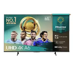 HISENSE - Televisor LED 65 UHD 4K Smart TV 65A6NV