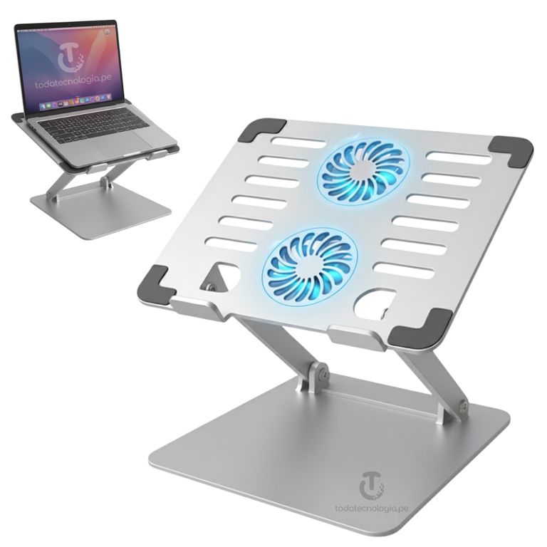 Soporte Metal Laptop Notebook Base Cooler Ventilador Plegable DSJ-35
