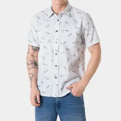 GZUCK - Camisa Popelina Hombre Marine Print