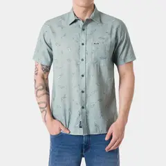 GZUCK - Camisa Popelina Hombre Marine Print