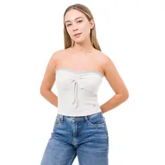 SQUEEZE - Tops Strapless Rib Lycrado Vrilli-S Mujer