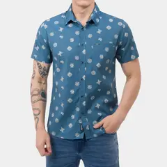 GZUCK - Camisa Popelina Stretch Hombre Cultural Icons