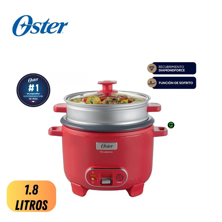 Arrocera 10 Tazas Función de Sofrito y Vaporera DiamondForce, CKSTRC10DFPNK
