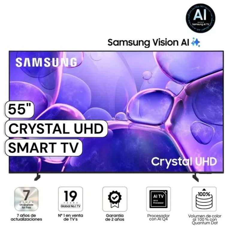 Televisor Smart TV 55"Crystal UHD 4K UN55U8000FGXPE - Nuevo 2025