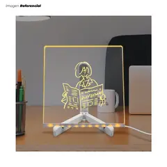 GENERICO - Pizarra LED Acrílica Iluminada con Plumones Fluorescentes