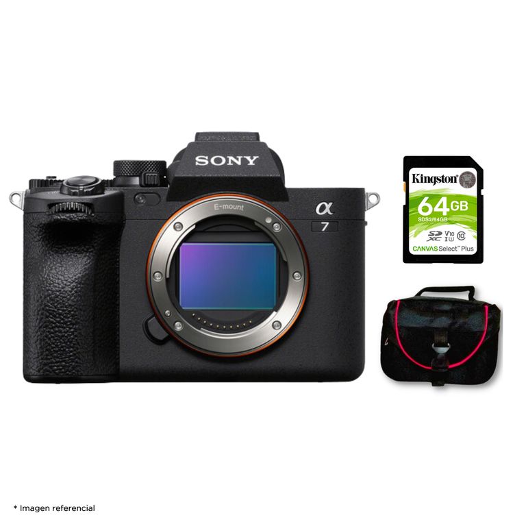 Cámara Alpha a7 IV Full Frame Mirrorless Cuerpo Solo + Kit Básico