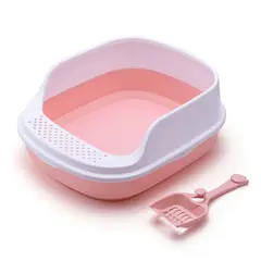 INSPIRA - Arenero Gato Caja de Arena 50 x 38 x 22 Rosa