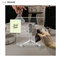 GENERICO - Pizarra LED Acrílica Iluminada con Plumones Fluorescentes