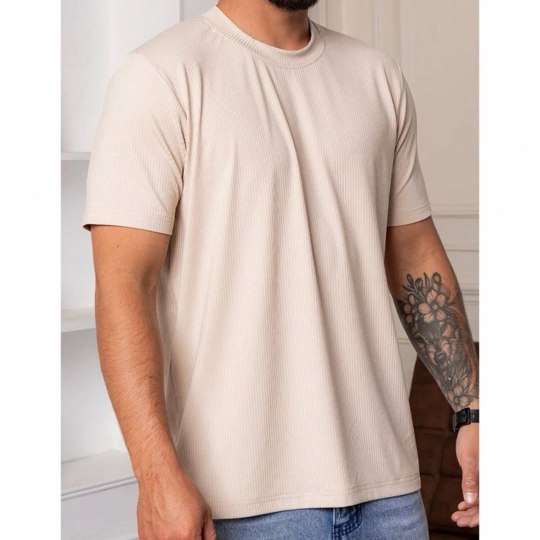 Polo Basico Con Textura de Hombre Casual