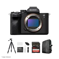 SONY - Cámara Alpha a7 IV Full Frame Mirrorless Cuerpo Solo + Kit Ultimate