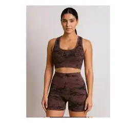 GENERICO - Conjunto deportivo Push-up focalizado Marron L