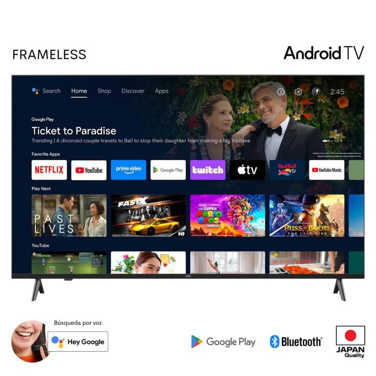 Televisor JVC 65 " Ultra HD 4K Android TV LT-65KB557