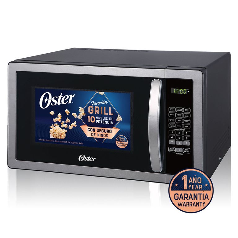 HORNO MICROONDAS POGGM91101G 30LTS GRILL NEGROSILVER