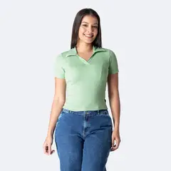 PIONIER - Polo Rib Lycrado Mujer Lyric