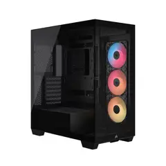 CORSAIR - Caja 4000D Airflow Mid Tower ATX en Negro con 3 Ventiladores