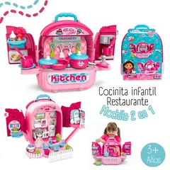GENERICO - Juguete Mochila Set de Cocina 3 en 1