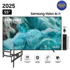 SAMSUNG - Televisor QLED 55 Visión AI Smart TV QN55Q7FAAGXPE + Rack Giratorio