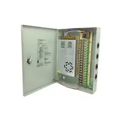 GENERICO - Fuente de Alimentación ZKTECO 18CH 12VDC20AMP con Gabinete Metálico