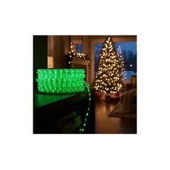 GENERICO - Cinta Luces Led Manguera verde Navideña 100 metros + 5 Secuenciales