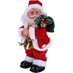 GENERICO - Muñeco Santa Claus Musical Animado Figura Navideña Campana Saco