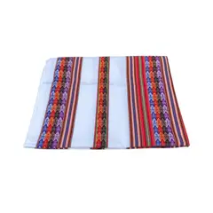 ACHALLAY ARTESANIA DE BARRO - Mantel Incaico 2.13 mts x 1.20 mts Blanco