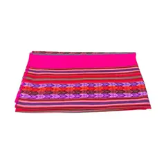 ACHALLAY ARTESANIA DE BARRO - Mantel Incaico 2.13 mts x 1.20 mts Fucsia