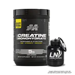 MUSCLETECH - Creatina - Creatina Platinum 400 g MICRONIZADA Y MONOHIDRATADA + Portaproteina