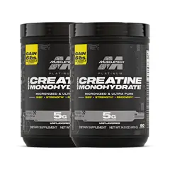 MUSCLETECH - PACK X 02 - Creatina - Creatina Platinum 400 g Micronizada y Monohidratada