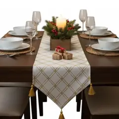 SALA FABULOSA - Camino de mesa navideño Gold Christmas