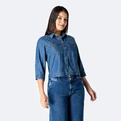 PIONIER - Blusa Denim Mujer Leilan