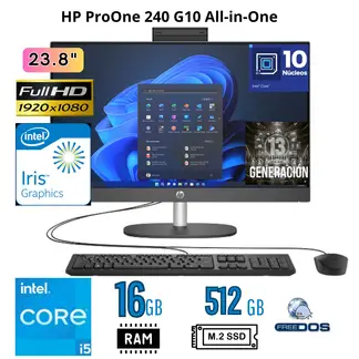 HP - All in one ProOne 240Core i5 I5-1334U Ram 16GB SSD 512GB 238FHD B88BKATABM