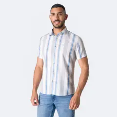 PIONIER - Camisa Listada Hombre Nilfer