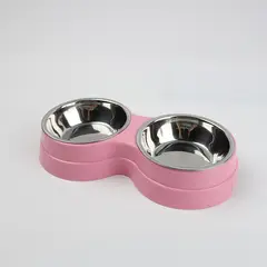 PIA COPELLO STORE - Plato Doble para Mascota Rosado