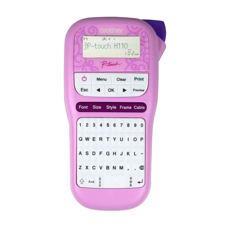 Rotuladora portátil P-touch PTH110PK rosada 12 mm