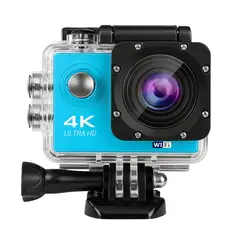 GENERICO - Cámara Deportiva de Acción Full HD WiFi 170° Sumergible 30 m Pantalla 2” y Accesorios de Montaje