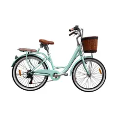 BOX BIKE - Bicicleta Box Vintage Aros 24 con Cambios Shimano y Canasta Amplia