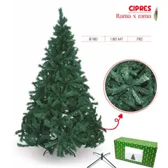 GENERICO - Árbol de Navidad ciprés 1 80mt Verde 782 Tips rama x rama